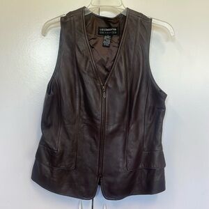 New gorgeous soft leather vest by Liz Claiborne. Perfect for fall.  Steampunk